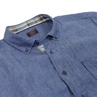 Casa Moda 24257 Pure Linen Weave Casual Fit Shirt with Trim