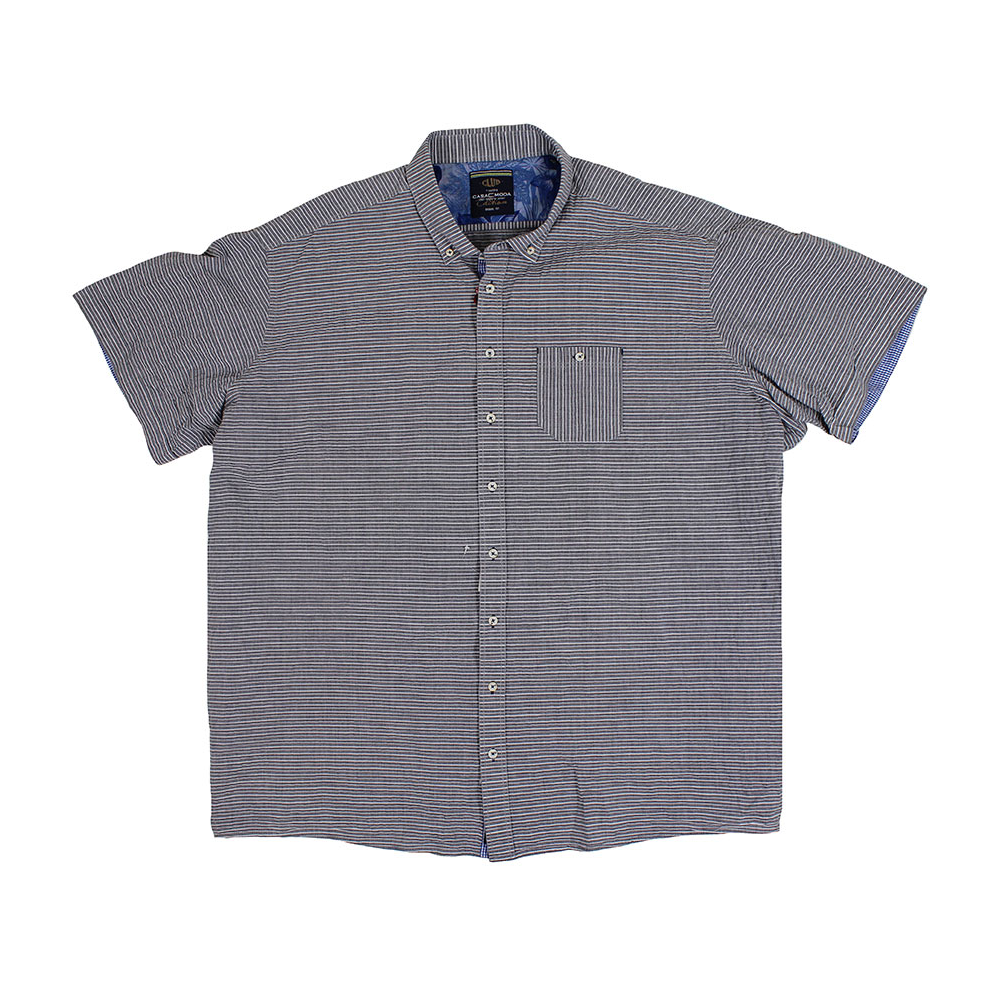 Casa Moda 21569 Cotton Casual Fit Horizontal Stripe Shirt