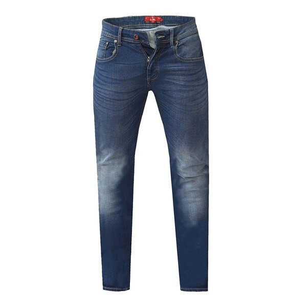 D555 15495 Stretch Denim Tapered Leg Stonewash Jean-shop-by-brands-Beggs Big Mens Clothing - Big Men's fashionable clothing and shoes