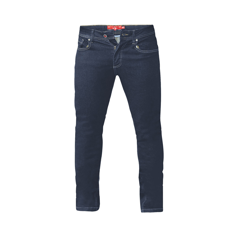 D555 15497 Stretch Denim Tapered Leg Plain Wash Jean