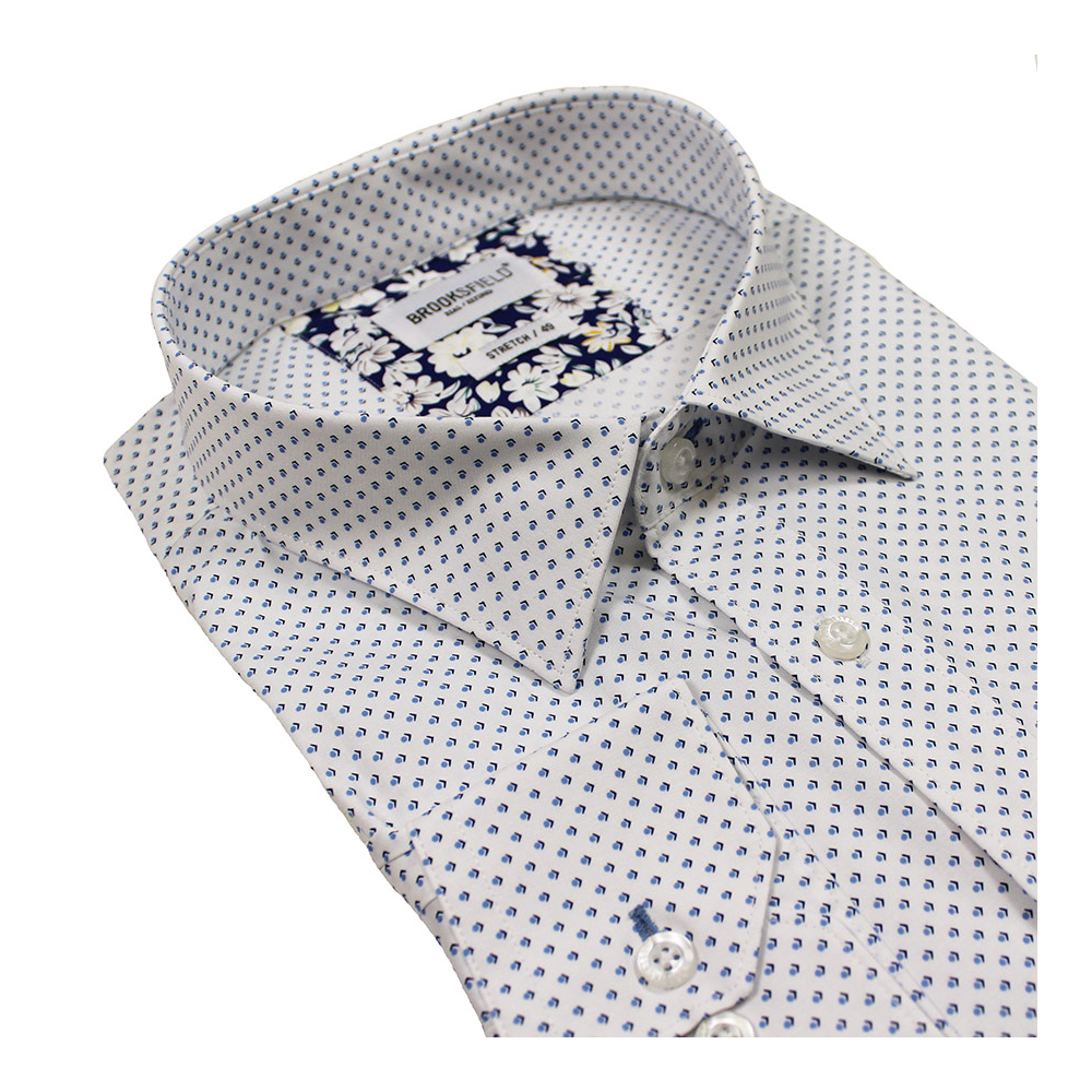 Brooksfield 1552 Cotton Dot Arrow Pattern Fashion Shirt