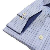Brooksfield 1564 Luxe Cotton Mini Diamond Pattern Fashion Shirt