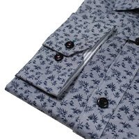 Brooksfield 1563 Luxe Cotton Leaf Pattern Fashion Shirt