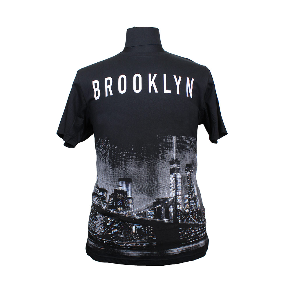 Kam 5229 Cotton Brooklyn Skyline Print Tee