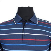 Casa Moda 310600 Cotton Mix Horizontal Stripe Polo with Pocket