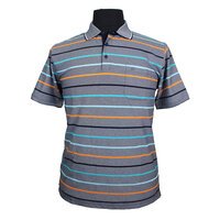 Casa Moda 310600 Cotton Mix Horizontal Stripe Polo with Pocket