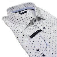 Casa Moda  Cotton Diamond Dash Pattern Fashion Shirt