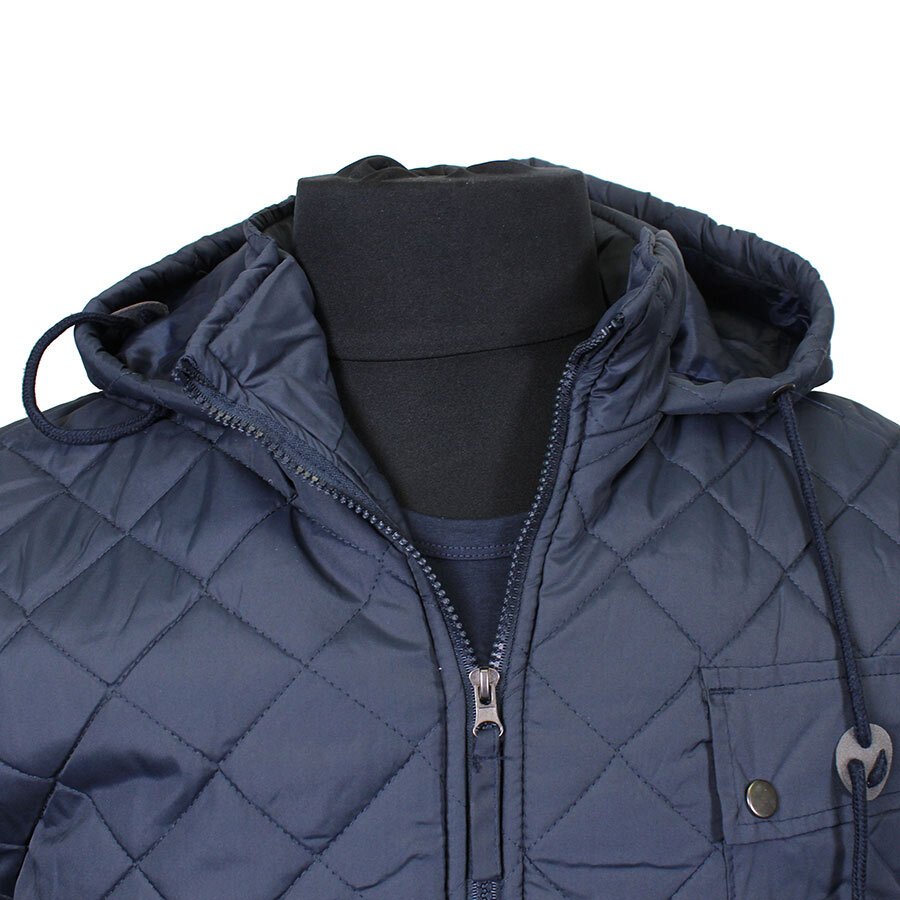 D555 13141 Puffer Zip Front with Fleece Sleeve Jacket - D555 ...