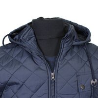 D555 13141 Puffer Zip Front with Fleece Sleeve Jacket
