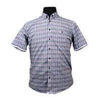Casa Moda 3142200 Pure Cotton Small Pane Check B'Down Collar Shirt