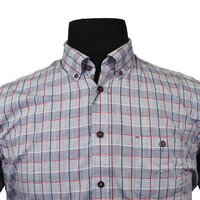 Casa Moda 3142200 Pure Cotton Small Pane Check B'Down Collar Shirt