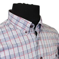 Casa Moda 3142200 Pure Cotton Small Pane Check B'Down Collar Shirt