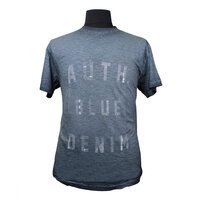 Replika 83312 Cotton Blue Denim Print Fashion Tee