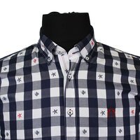 Campione 1707035 Pure Cotton Check Design Buttondown Collar Shirt