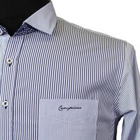 Campione 1807005 Pure Cotton Multi Stripe with Elbow Patch Feature Shirt