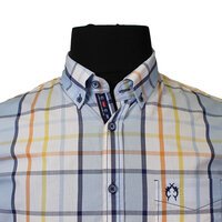 Campione 1707419 Pure Cotton Window Pane Check Buttondown Shirt
