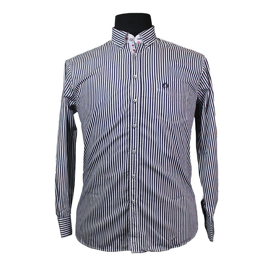 Campione 1707023 Pure Cotton Bengal Stripe Buttondown Collar Shirt