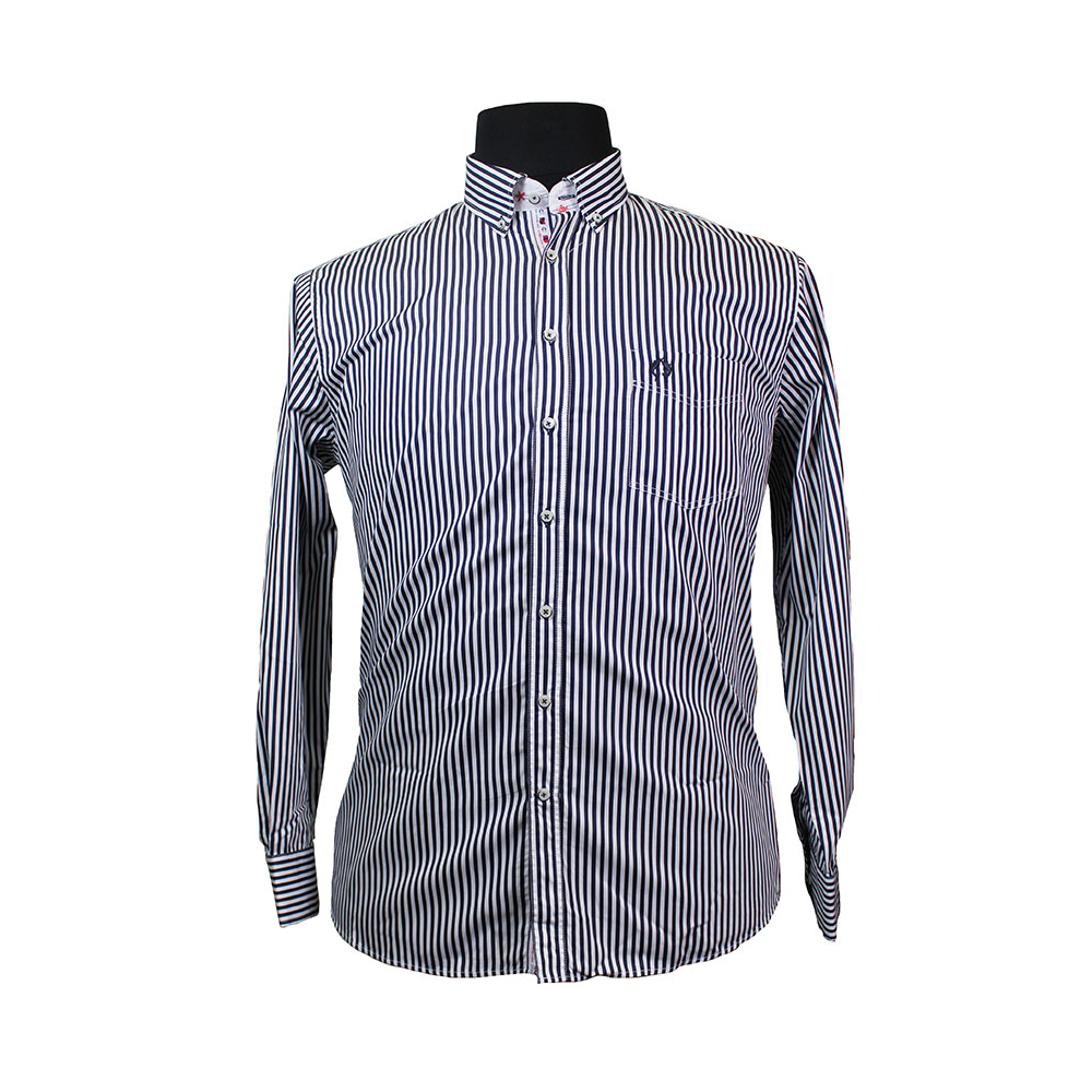 Campione 1707023 Pure Cotton Bengal Stripe Buttondown Collar Shirt