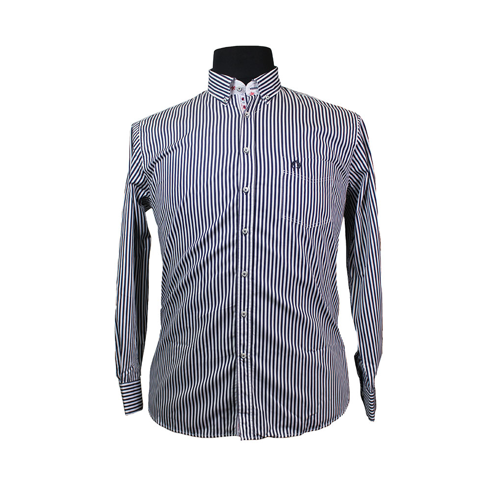 Campione 1707023 Pure Cotton Bengal Stripe Buttondown Collar Shirt