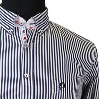 Campione 1707023 Pure Cotton Bengal Stripe Buttondown Collar Shirt