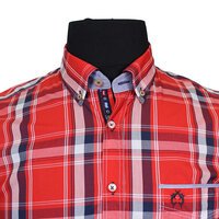 Campione  Pure Cotton Multi Check Buttondown Collar Shirt