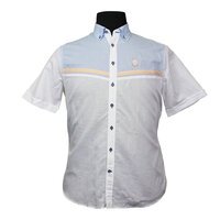 Campione 1707406 Cotton Linen Delgarda Logo Buttondown shirt