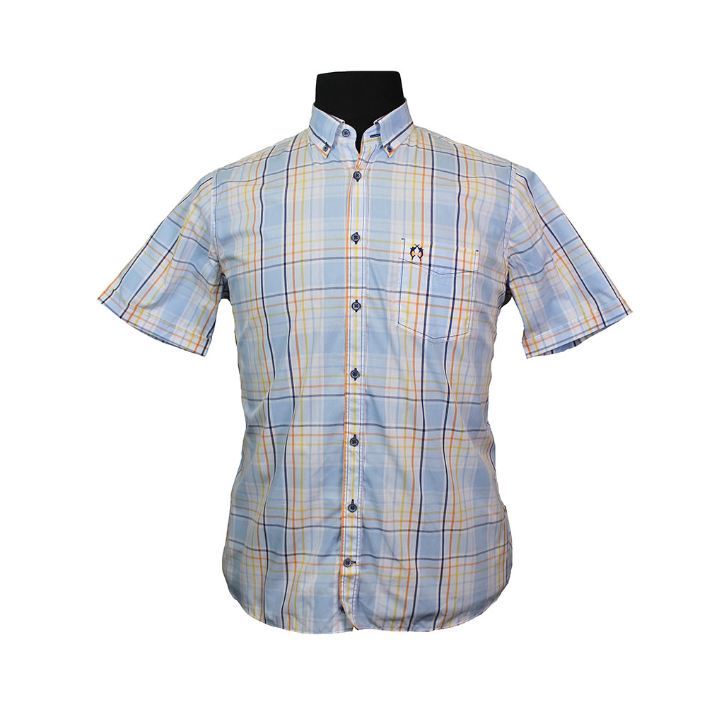 Campione Pure Cotton Window Pane Check Buttondown Shirt