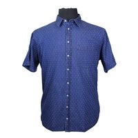 North 56 91166 Pure Cotton Indigo Dye Pattern Fashion Shirt