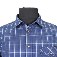 Replika 91351 Pure Cotton Classic Check Shirt with Stud Buttons