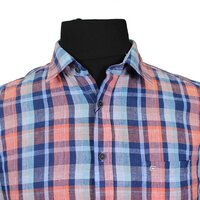 Casa Moda 3160900 Linen Cotton Mix Multi Check Fashion Shirt