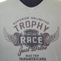 Kitaro Cotton PanAmericana Race V Neck Tee