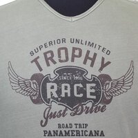 Kitaro Cotton PanAmericana Race V Neck Tee