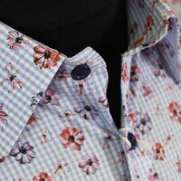Innsbrook Cotton Mini Check Floral Pattern Shirt