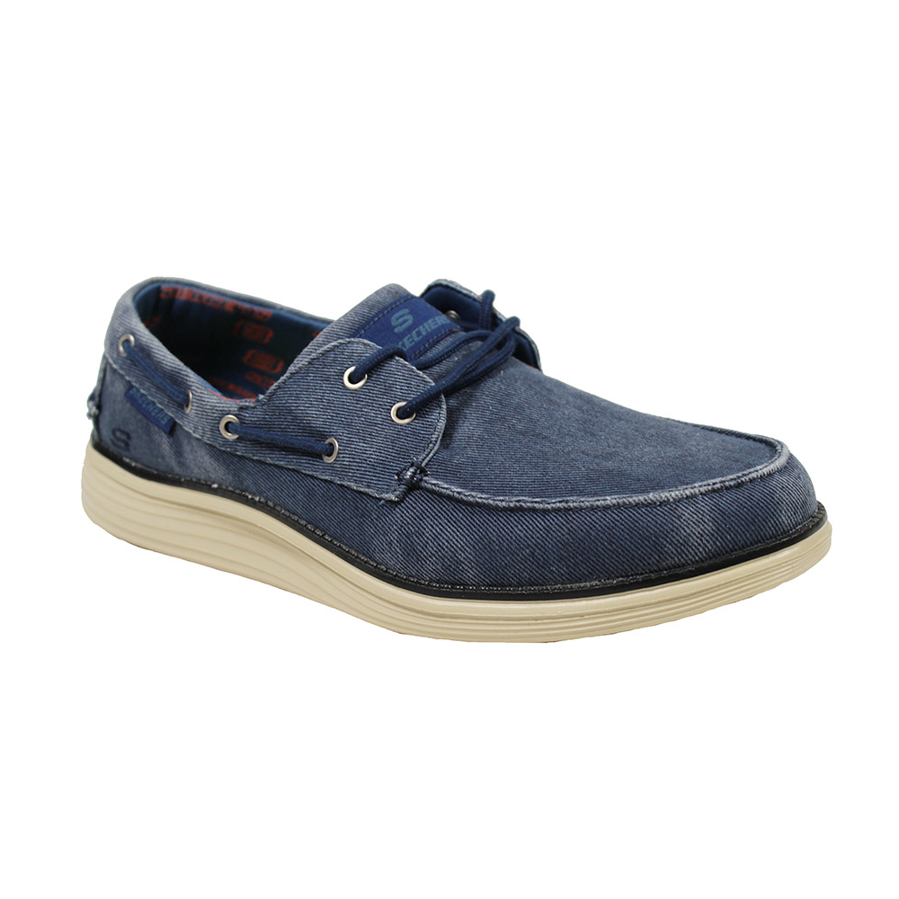 Skecher 65908 Lightweight Textile Lace Up Boat Shoe Style