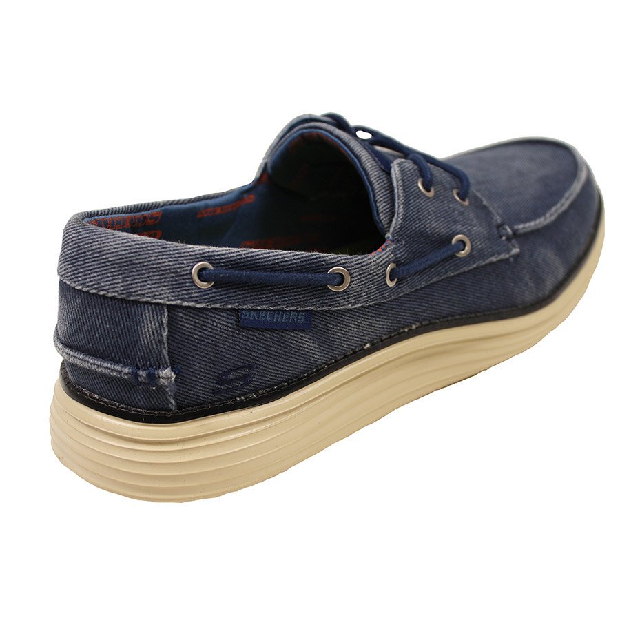 Skecher 65908 Lightweight Textile Lace Up Boat Shoe Style See the