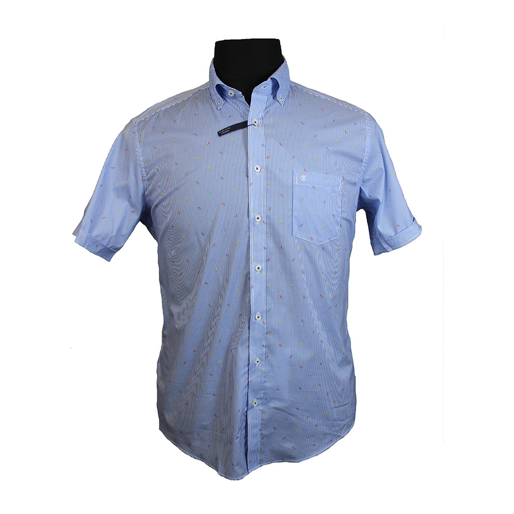 Casa Moda 3120201 Stretch Cotton Vertical Stripe Shirt