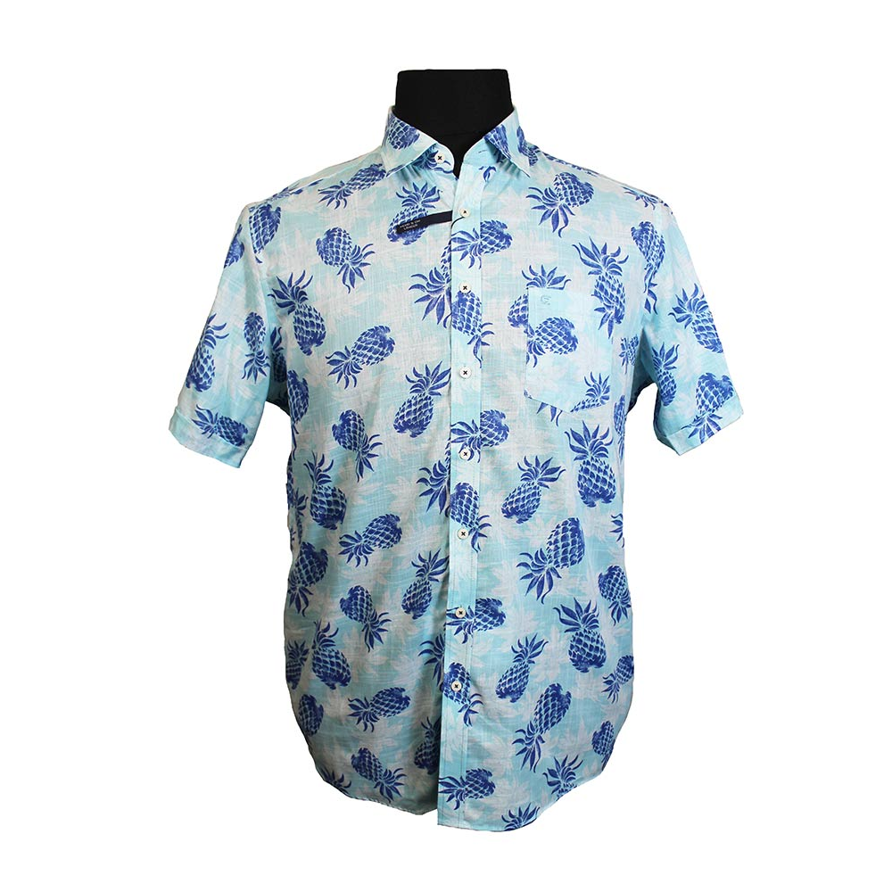 Casa Moda 3119401 Pure Cotton Pineapple Design Fashion Shirt