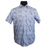 Casa Moda 931248 Stretch Cotton Palm Tree Pattern Casual Shirt