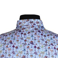 Casa Moda 931248 Stretch Cotton Palm Tree Pattern Casual Shirt