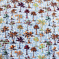 Casa Moda 931248 Stretch Cotton Palm Tree Pattern Casual Shirt
