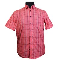 Casa Moda 3207204 Pure Cotton Small Pane Check Buttondown Collar