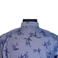 Casa Moda 32130 Pure Cotton Leaf Print Buttondown Collar Shirt