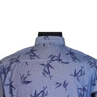 Casa Moda 32130 Pure Cotton Leaf Print Buttondown Collar Shirt