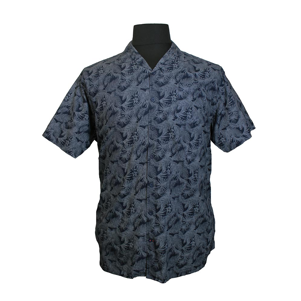 D555 10110 Cotton Dense Floral Pattern Summer Shirt