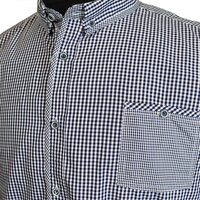 D555 10106 Cotton Classic Check Buttondown Collar with Trim Shirt