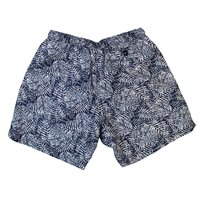 North 56 92104 Leaf Print Lined Swim Beach Short with Drawstring