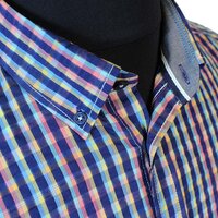 Casa Moda 32094 Cotton Waffle Weave Multi Check Fashion Shirt