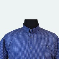 D555 10103 Cotton Circular Dot Pattern Buttondown Collar Shirt