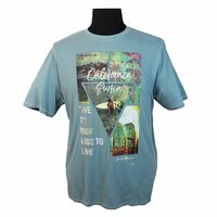 D555 60168 Cotton California Surfin 96 Print Summer Tee