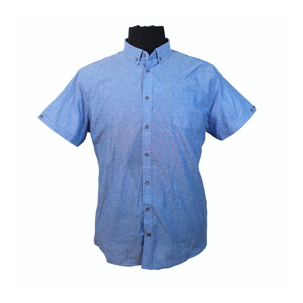 D555 10105 Linen Cotton Mix Chambray Weave Fashion Shirt